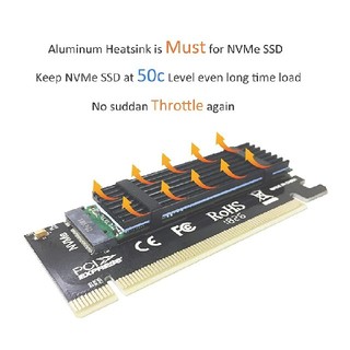 M.2 NVME SSD(キーM) PCIe x16アダプター(PCパーツ)