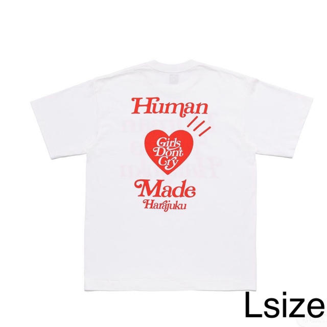 GDC(ジーディーシー)のHuman made girls don't cry Tシャツ 白 L メンズのトップス(Tシャツ/カットソー(半袖/袖なし))の商品写真