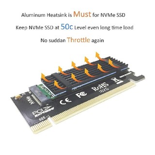 M.2 NVMe SSD(キーM)PCIe x16アダプター(PCパーツ)