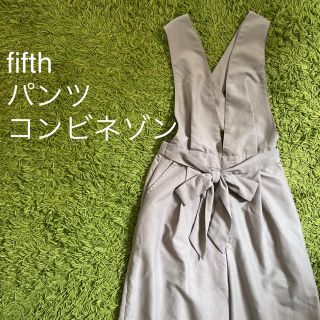 フィフス(fifth)の【専用】fifth ウエストリボンコンビネゾン ワイドパンツ(オールインワン)