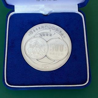 新500円貨幣発行記念純銀メダル　平成12年,約134g,銀貨美術品/アンティーク