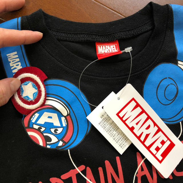 USJ(ユニバーサルスタジオジャパン)のマーベル marvel キャプテンアメリカ　キッズTシャツ キッズ/ベビー/マタニティのキッズ服男の子用(90cm~)(Tシャツ/カットソー)の商品写真