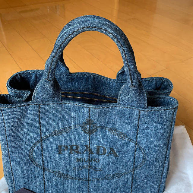 prada♪カナパ♪デニムトートバッグ♪スモールサイズ