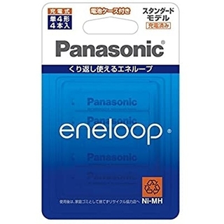 パナソニック(Panasonic)のエネループ 単4形 4本（スタンダードモデル） BK-4MCC/4C(バッテリー/充電器)