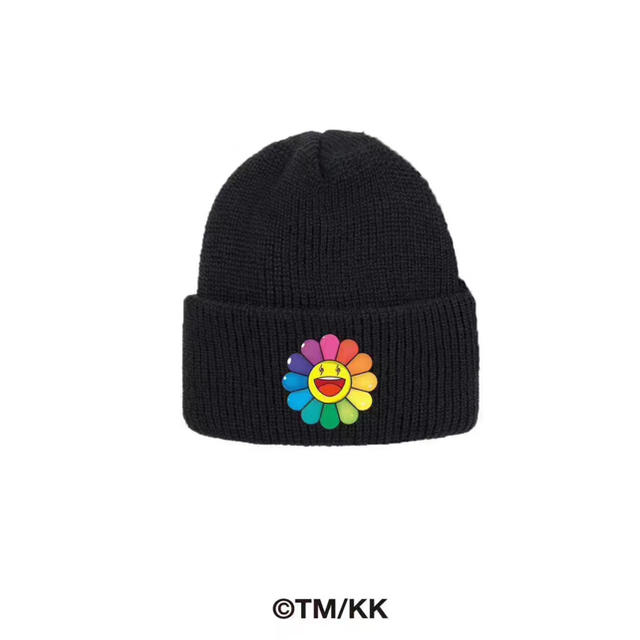 OFF-WHITE(オフホワイト)の村上隆 x J Balvin RAINBOW FLOWER BEANIE 未使用 メンズの帽子(ニット帽/ビーニー)の商品写真