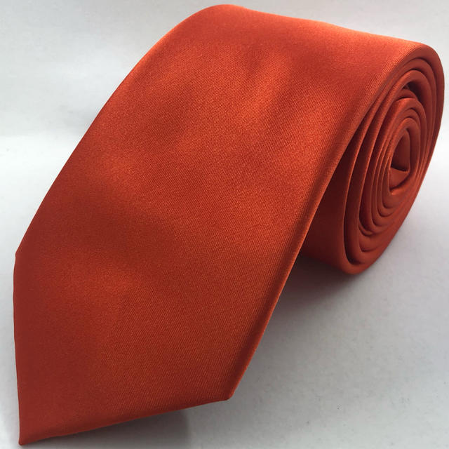 ネクタイ オレンジ サテン CALDIANE メンズのファッション小物(ネクタイ)の商品写真