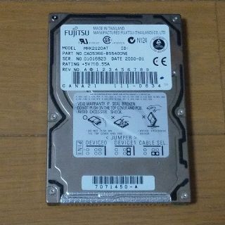 フジツウ(富士通)のFUJITSU HDD MHK2120AT(PCパーツ)