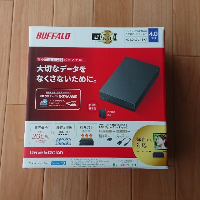 【再値下げ】BUFFALO HD-LDS4.0U3-BKA 4TB トミカ付き