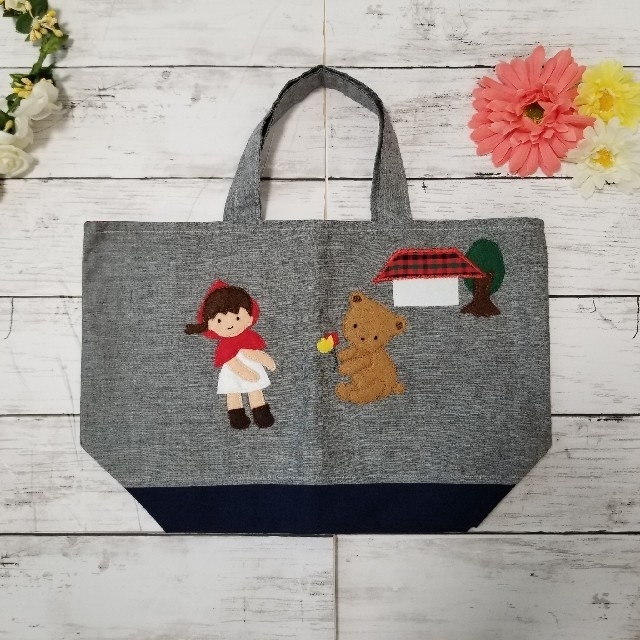 アップリケミニトートバッグ ハンドメイドの通販 by chachi's shop|ラクマ