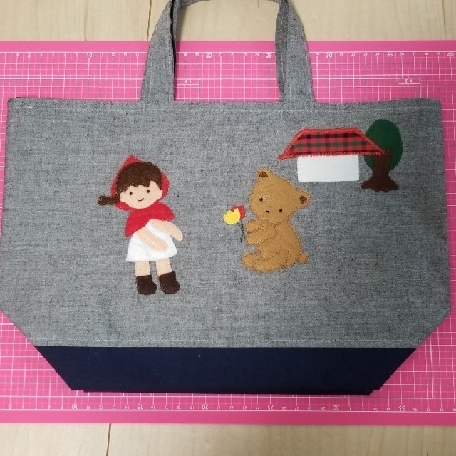 アップリケミニトートバッグ ハンドメイドの通販 by chachi's shop|ラクマ
