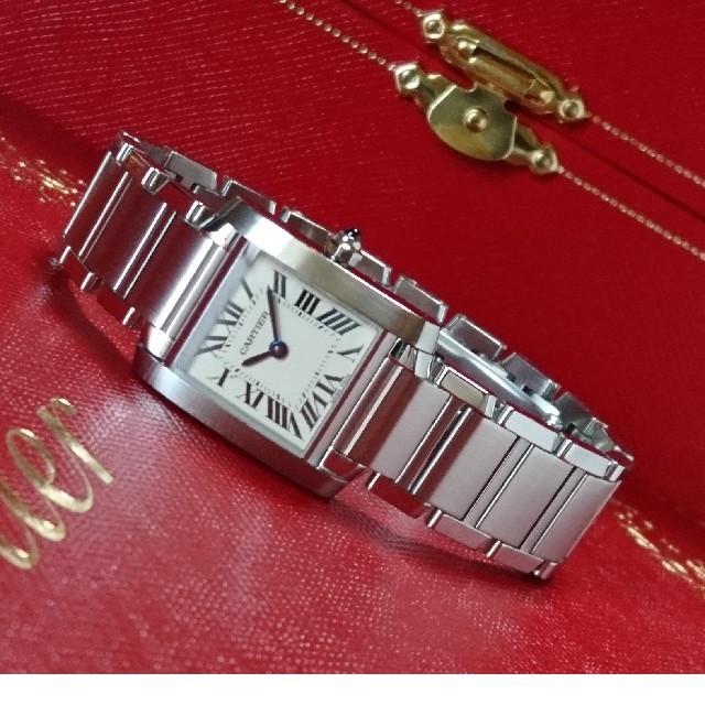 Cartier(カルティエ)の専用☆美品☆ OH済 カルティエ タンクフランセーズ 3217 スティール SM レディースのファッション小物(腕時計)の商品写真