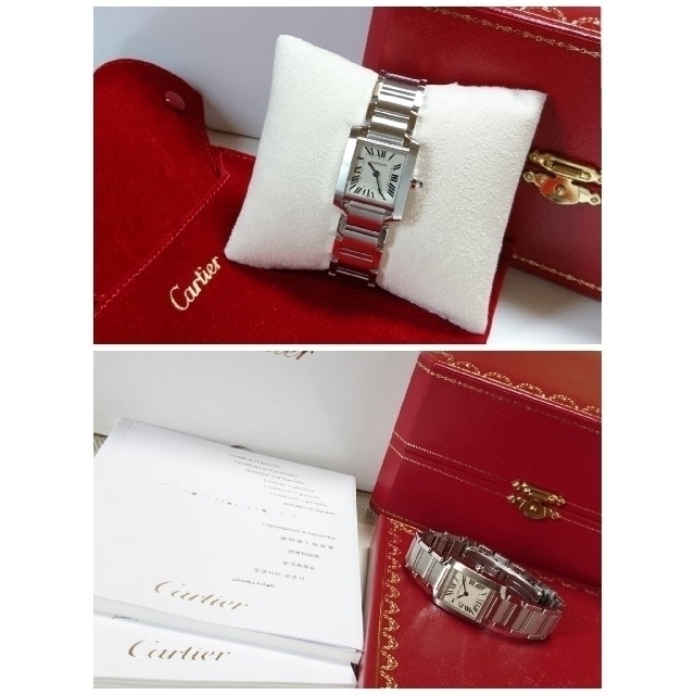 Cartier(カルティエ)の専用☆美品☆ OH済 カルティエ タンクフランセーズ 3217 スティール SM レディースのファッション小物(腕時計)の商品写真