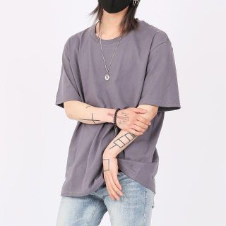 【新品 未使用】無地 レイヤード 半袖Tシャツ[stone](Tシャツ/カットソー(半袖/袖なし))