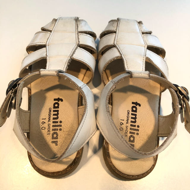 familiar - ファミリア定番白サンダル16㎝17㎝セットの通販 by