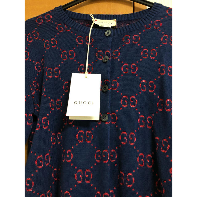 Gucci(グッチ)の新品　GUCCI チルドレン　GGコットン　ルックス　カーディガン　12サイズ キッズ/ベビー/マタニティのキッズ服女の子用(90cm~)(カーディガン)の商品写真