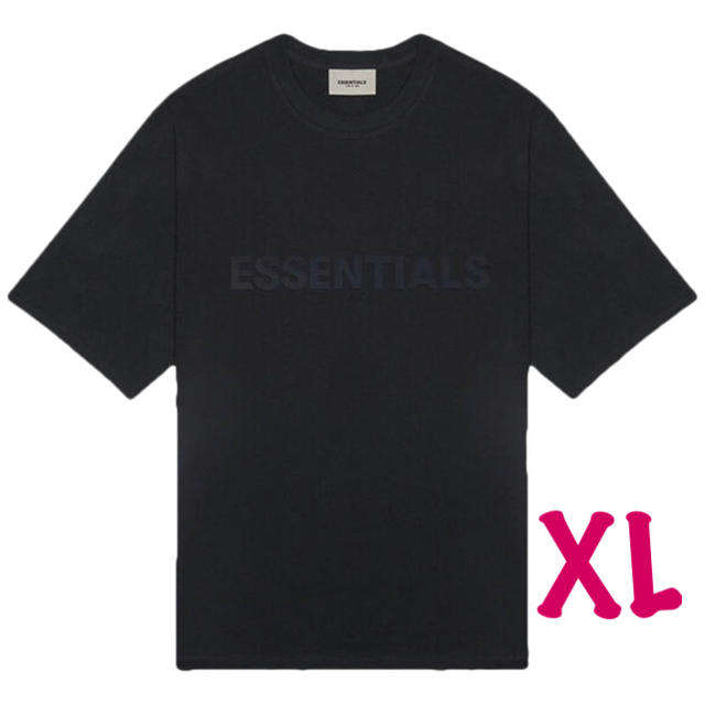20SS 新作 Essentials ブラック ロゴ Tシャツ XLサイズ