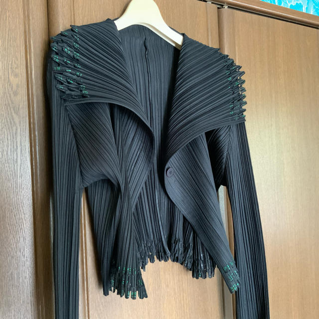 PLEATS PLEASE ISSEY MIYAKE(プリーツプリーズイッセイミヤケ)のプリーツプリーズ　カットワークの上着　美品 レディースのトップス(カットソー(長袖/七分))の商品写真