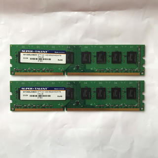 【ジャンク品】メモリDDR3 PC3-10600 4G×2枚(PCパーツ)