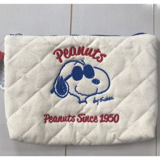 スヌーピー(SNOOPY)のスヌーピー☆大きめ刺繍ポーチ☆未使用(ポーチ)