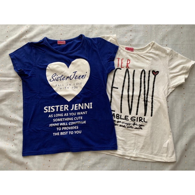 JENNI(ジェニィ)の150 おまけ付　SISTER  JENNI ジェニィ　Tシャツ　ブルー　ハート キッズ/ベビー/マタニティのキッズ服女の子用(90cm~)(Tシャツ/カットソー)の商品写真