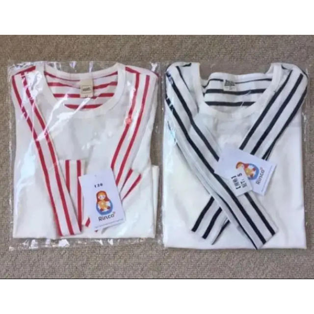 Ｔシャツ おそろい ママ&キッズ （新品・未使用） キッズ/ベビー/マタニティのキッズ服女の子用(90cm~)(Tシャツ/カットソー)の商品写真