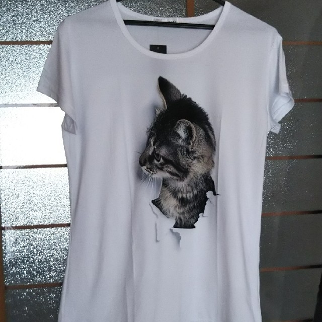 ☆☆☆3Dプリント猫Tシャツ☆☆☆ レディースのトップス(Tシャツ(半袖/袖なし))の商品写真