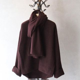 サンシー(SUNSEA)のyoke 19AW 7G ALPACA WOOL KNIT BROWN (ニット/セーター)