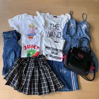 ラブトキシック(lovetoxic)のラブトキ　UNIQLO 他　春夏服　リュック付き　150サイズ　9点　まとめ売り(Tシャツ/カットソー)