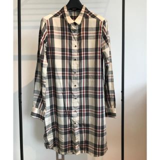 アーバンリサーチロッソ(URBAN RESEARCH ROSSO)の☆送料込み中古品　ROSSOチェック柄シャツワンピース(ひざ丈ワンピース)