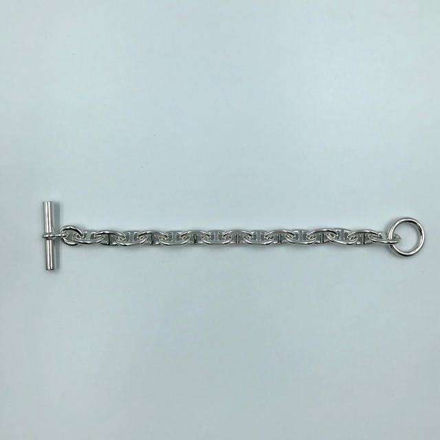 Hermes(エルメス)の【希少品】　エルメス シェーヌダンクル シルバーブレスレット MM15コマ レディースのアクセサリー(ブレスレット/バングル)の商品写真