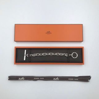 エルメス(Hermes)の【在庫1希少品】　エルメス シェーヌダンクル シルバーブレスレット MM13コマ(ブレスレット/バングル)