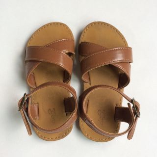 ベビーギャップ(babyGAP)のカービーさま専用 babyGAP/ キャメル クロスサンダル(サンダル)