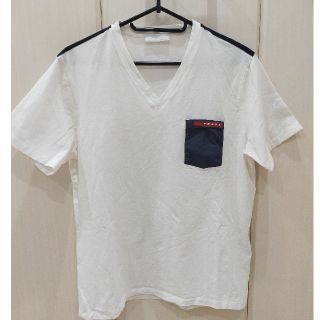 プラダ(PRADA)の【値下げ不可】PRADA 　VネックTシャツ(Tシャツ/カットソー(半袖/袖なし))