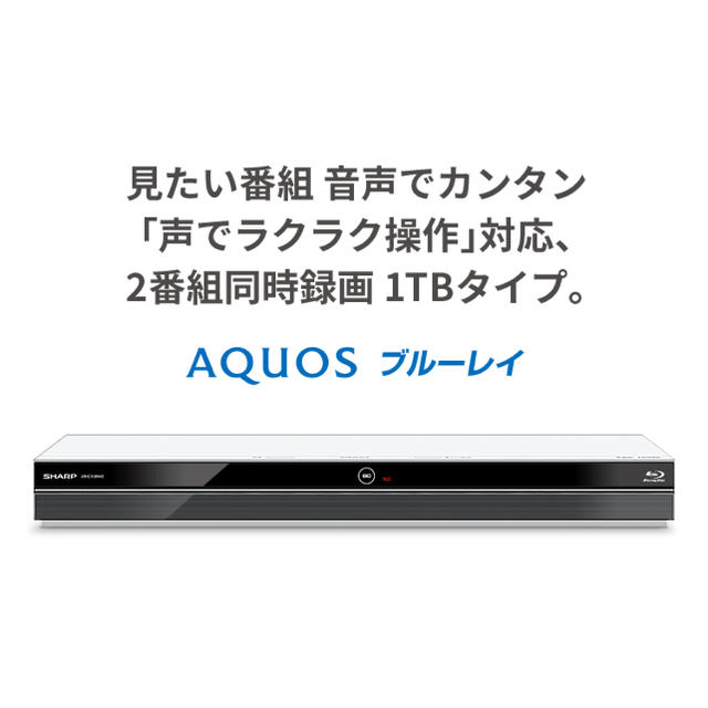 AQUOS(アクオス)の【メーカー保証付】1TB SHARP AQUOS 2B-C10BW2 スマホ/家電/カメラのテレビ/映像機器(ブルーレイレコーダー)の商品写真