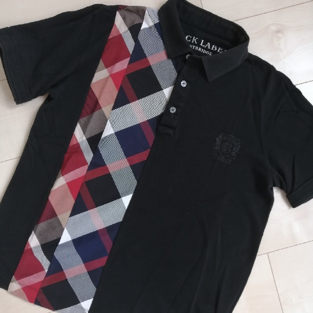 BLACK LABEL CRESTBRIDGE(ブラックレーベルクレストブリッジ)のブラックレーベル クレストブリッジ 切替チェック パッチワーク ポロシャツ メンズのトップス(ポロシャツ)の商品写真