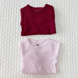 エイチアンドエム(H&M)の長袖ロンパース60cm★H&M 2枚組(ロンパース)