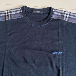 バーバリーブラックレーベル(BURBERRY BLACK LABEL)のバーバリーブラックレーベル　Tシャツ　半袖　黒(Tシャツ/カットソー(半袖/袖なし))