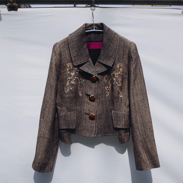 90's Vintage Tweed tailored jacket