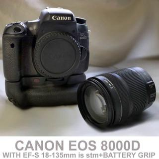 ☆Canon EOS8000D 18-135mmレンズとグリップつき お安く ☆