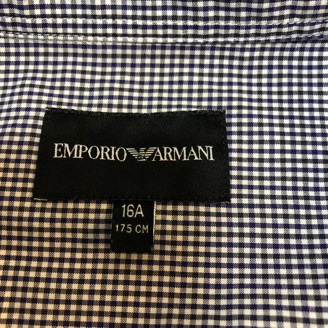 Emporio Armani(エンポリオアルマーニ)のアルマーニ　ギンガムチェックシャツ　ちーちゃん様専用 キッズ/ベビー/マタニティのキッズ服男の子用(90cm~)(ブラウス)の商品写真