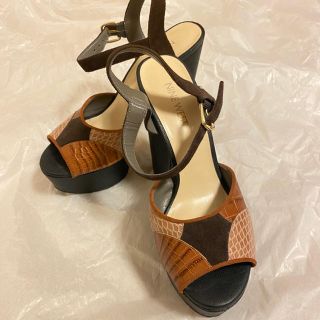 ナインウエスト(NINE WEST)の美品/NINEWEST/ハイヒールサンダル/5.5/23cm(サンダル)