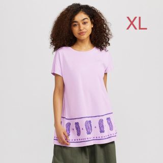 ユニクロ(UNIQLO)のユニクロ ANNA SUI チュニック XLサイズ／パープル 新品！アナスイ(チュニック)