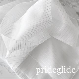 プライドグライド(prideglide)の【美品】prideglide フォーマルストール ホワイト(ストール/パシュミナ)