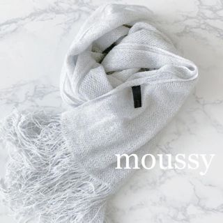 マウジー(moussy)のmoussy ストール ラメ シルバー(ストール/パシュミナ)