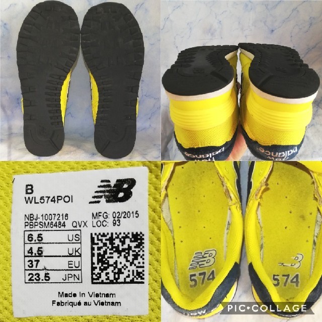 New Balance(ニューバランス)のニューバランス WL574 イエロー レディース スニーカー 24.5㎝ レディースの靴/シューズ(スニーカー)の商品写真