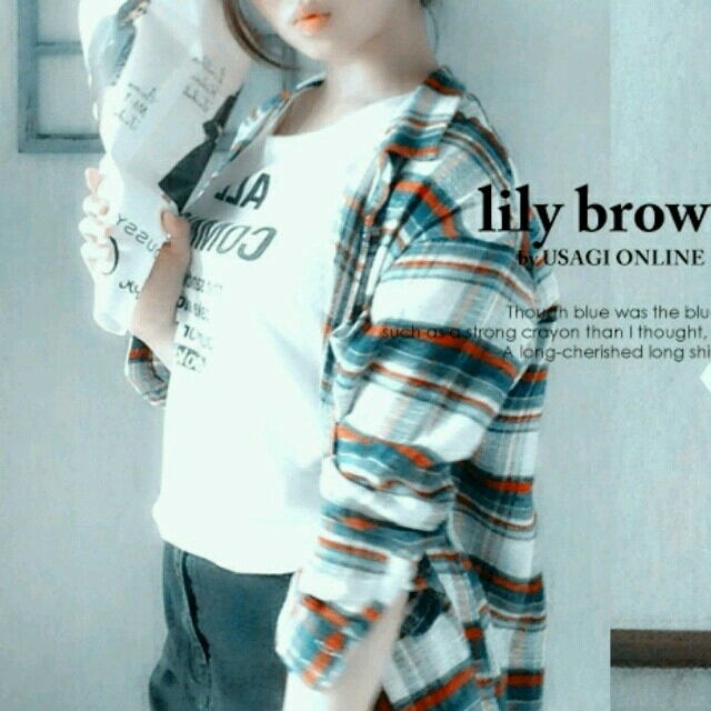 Lily Brown(リリーブラウン)のリリーブラウン ロングチェックネルシャツ レディースのトップス(シャツ/ブラウス(長袖/七分))の商品写真