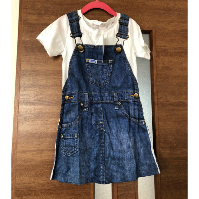 Lee(リー)の新品ストンプスタンプデニム転写ワンピース120 キッズ/ベビー/マタニティのキッズ服女の子用(90cm~)(ワンピース)の商品写真