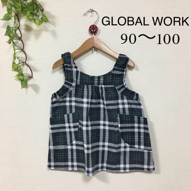 GLOBAL WORK(グローバルワーク)のGLOBAL WORK タンクトップ　90〜100 キッズ/ベビー/マタニティのキッズ服女の子用(90cm~)(Tシャツ/カットソー)の商品写真