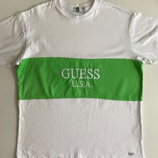 ゲス(GUESS)の2019ゲスグリーンほぼ新品＊Tシャツ(Tシャツ/カットソー(半袖/袖なし))