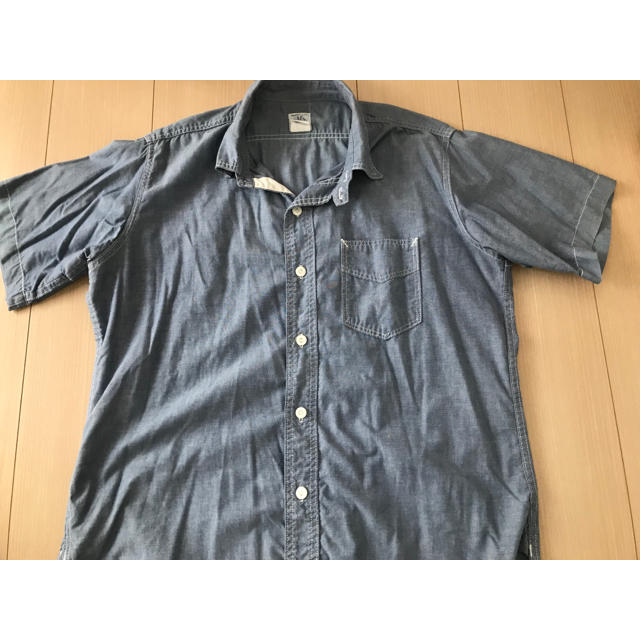 cotton100%カラーM POST OVERALLS(ポストオーバーオールズ（シャンブレーシャツ）L